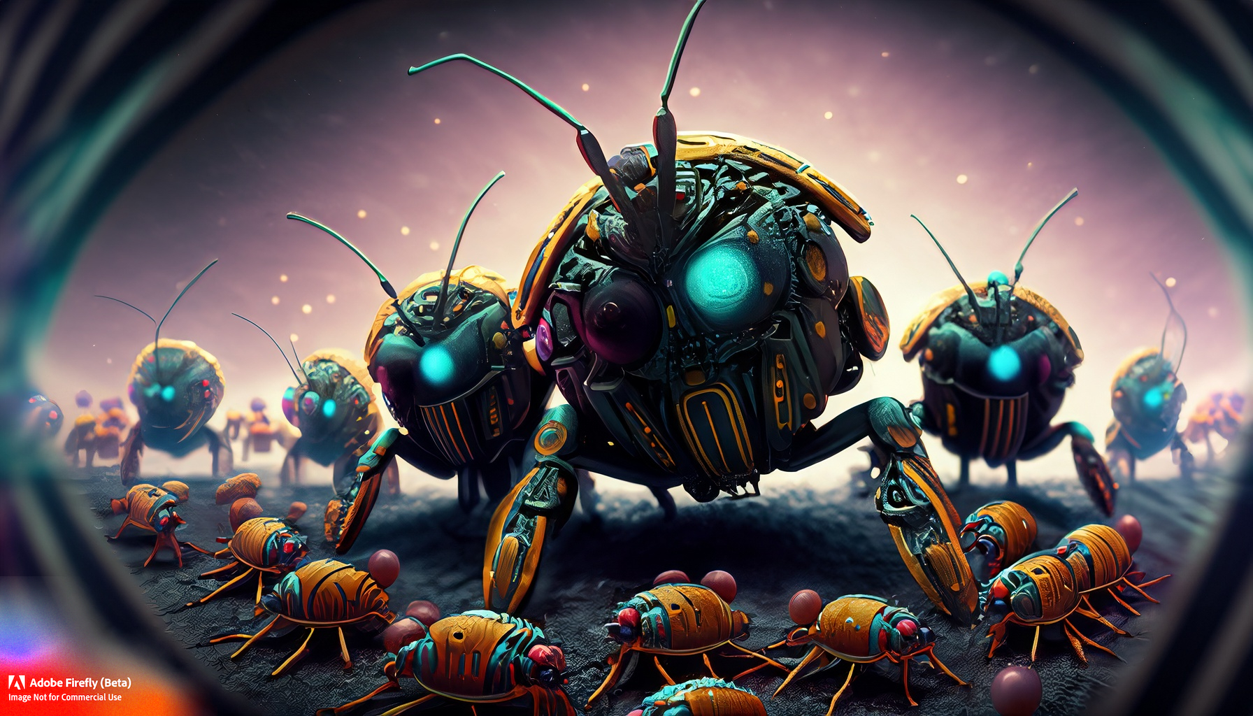 army of Futuristic Hidden Bugs That want to roll the galaxy